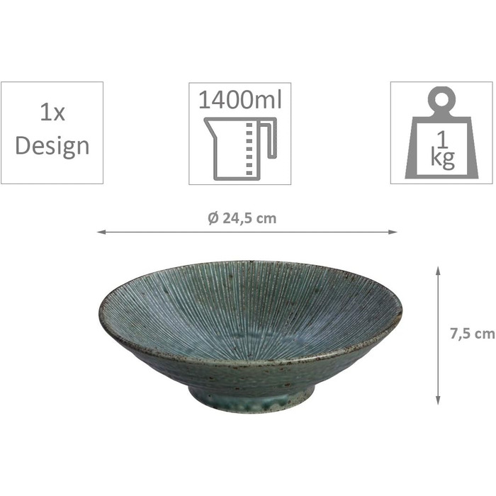 Набор мисок 24.5 см 2 предмета TOKYO Design studio
