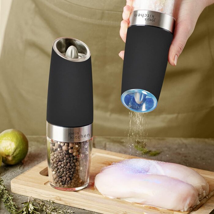 Электрическая мельница для соли и перца со светодиодной подсветкой, набор 2 предмета joeji's Kitchen