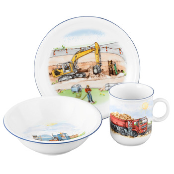 Набор детской посуды из 3 предметов Auf der Baustelle Compact Seltmann Weiden