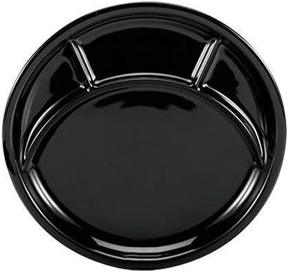 Набор тарелок для фондю из фарфора 27 см, 10 предметов, черный CreaTable