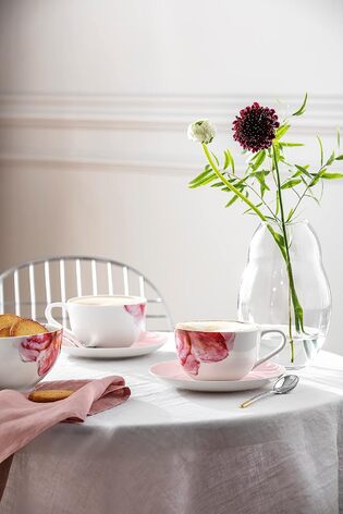 Кофейное блюдце Villeroy & Boch Rose Garden белого цвета, 15 см, 6 шт.