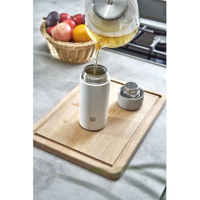Термос для чая и фруктовых напитков 420 мл белый / серый Thermo Zwilling