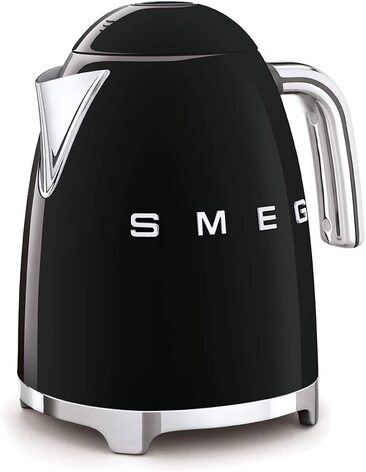 Лектрический чайник Smeg KLF03BLEU, нержавеющая сталь, 1,7 литра, Чернй