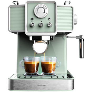 Кофеварка на 2 чашки 1.5 л 1350 Вт, светло-зеленая Express Power Espresso 20 Tradizionale Cecotec