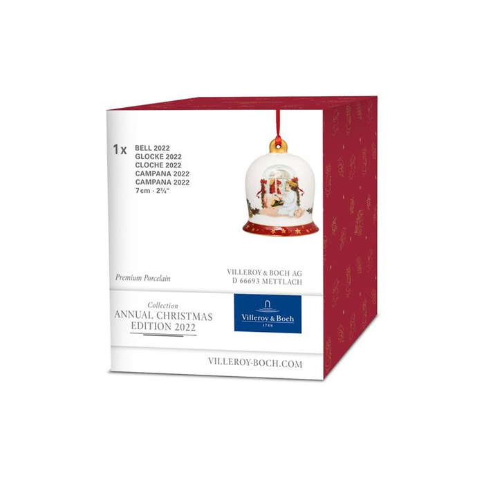 Елочное украшение колокольчик 6 см Annual Christmas Edition 2022 Villeroy & Boch