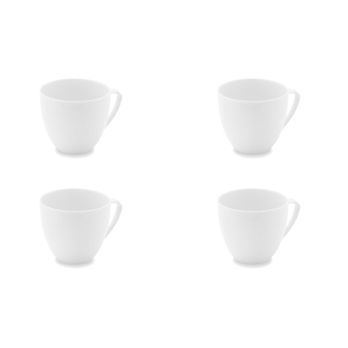 Набор чашек для кофе 0,16 л, 4 предмета, белый Ecco Friesland