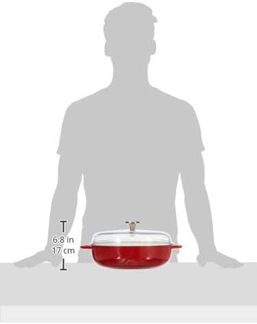 Сковорода 28 см, с крышкой, красная Küchenprofi 