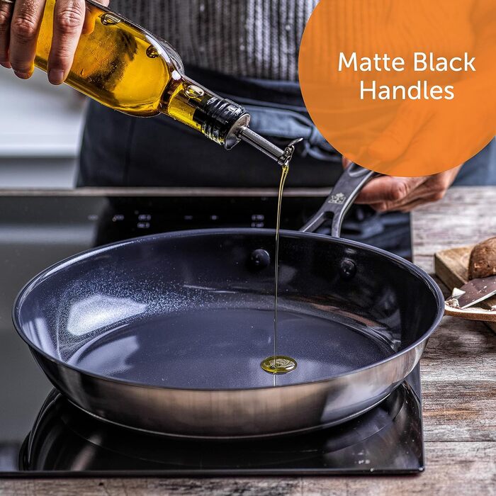 Набор кухонной посуды 7 предметов Ceramic Black BK