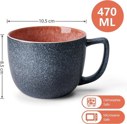 Набор чашек для кофе 470 мл, 6 предметов MIAMIO