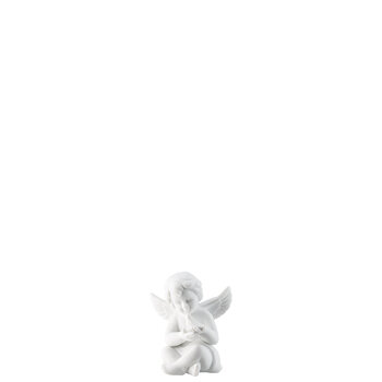 Фигурка "Ангел с голубем" 6 см белая матовая Angel Rosenthal