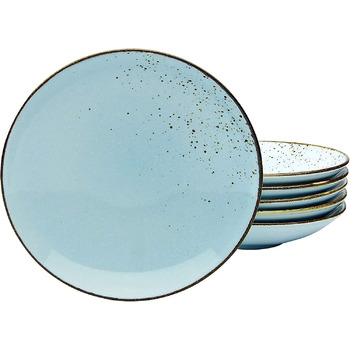 Набор тарелок для супа из керамогранита 22 см, 6 предметов Nature Collection Light Blue 22066 CreaTable