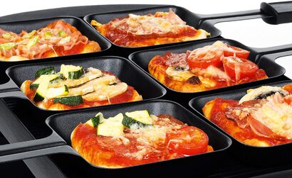 Гриль-раклетница Steba Pizza Raclette RC 6 / 1500 Вт / 6 сковородок с антипригарным покрытием 