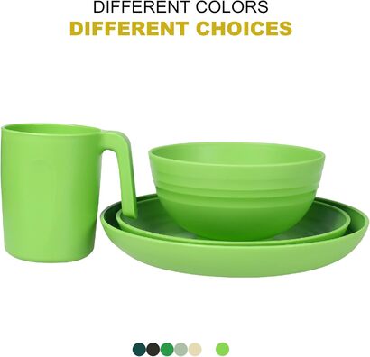 Набор пластиковой посуды 24 предмета Greentainer