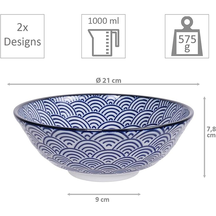 Набор мисок 2 предмета Nippon Blue TOKYO Design studio